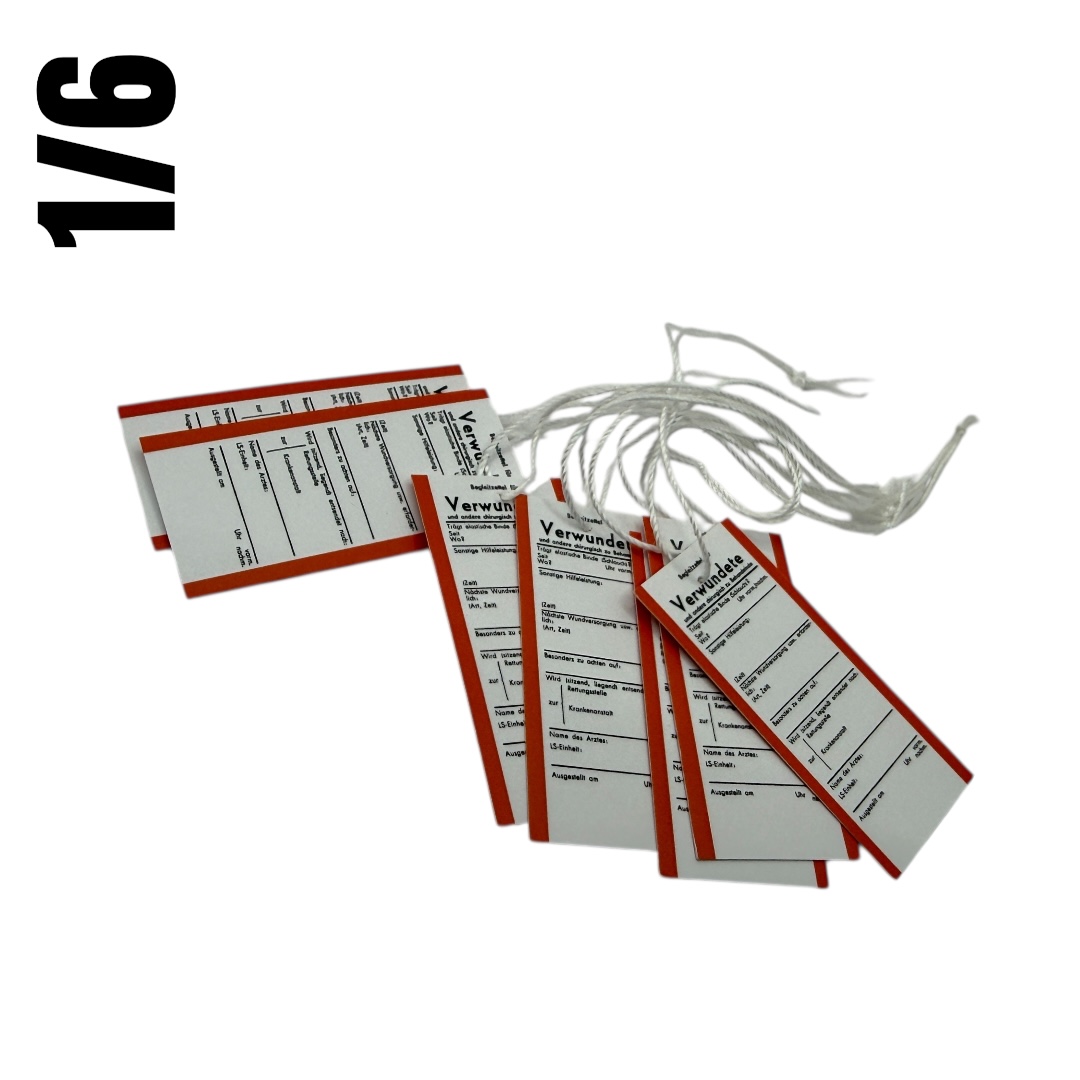  Product image 1 of the product “7 Begleitzettel für Verwundete 1/6 ”