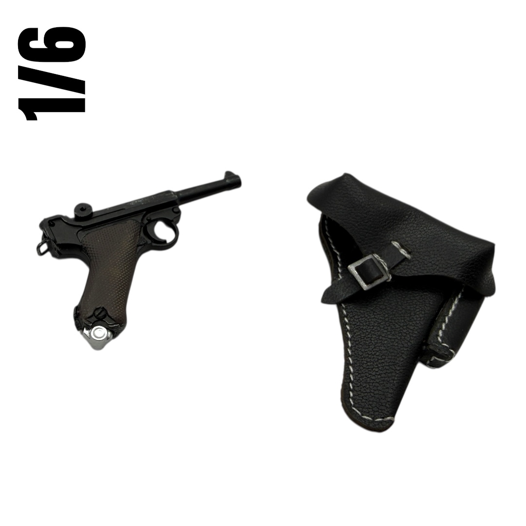  Artikelbild 1 des Artikels “P08  Kunststoff de Lux version mit Leder Holster 1:6 “