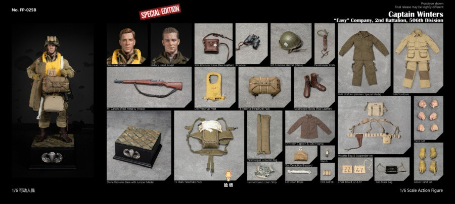  Artikelbild 1 des Artikels “WWII US Airborne Division E Company Captain - Movie - Special Edition - in 1/6 scale “