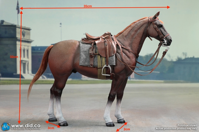  Product image 10 of the product “Anselm - WW II German - Brown WWII German War Horse (Standing)- in 1:6 ”