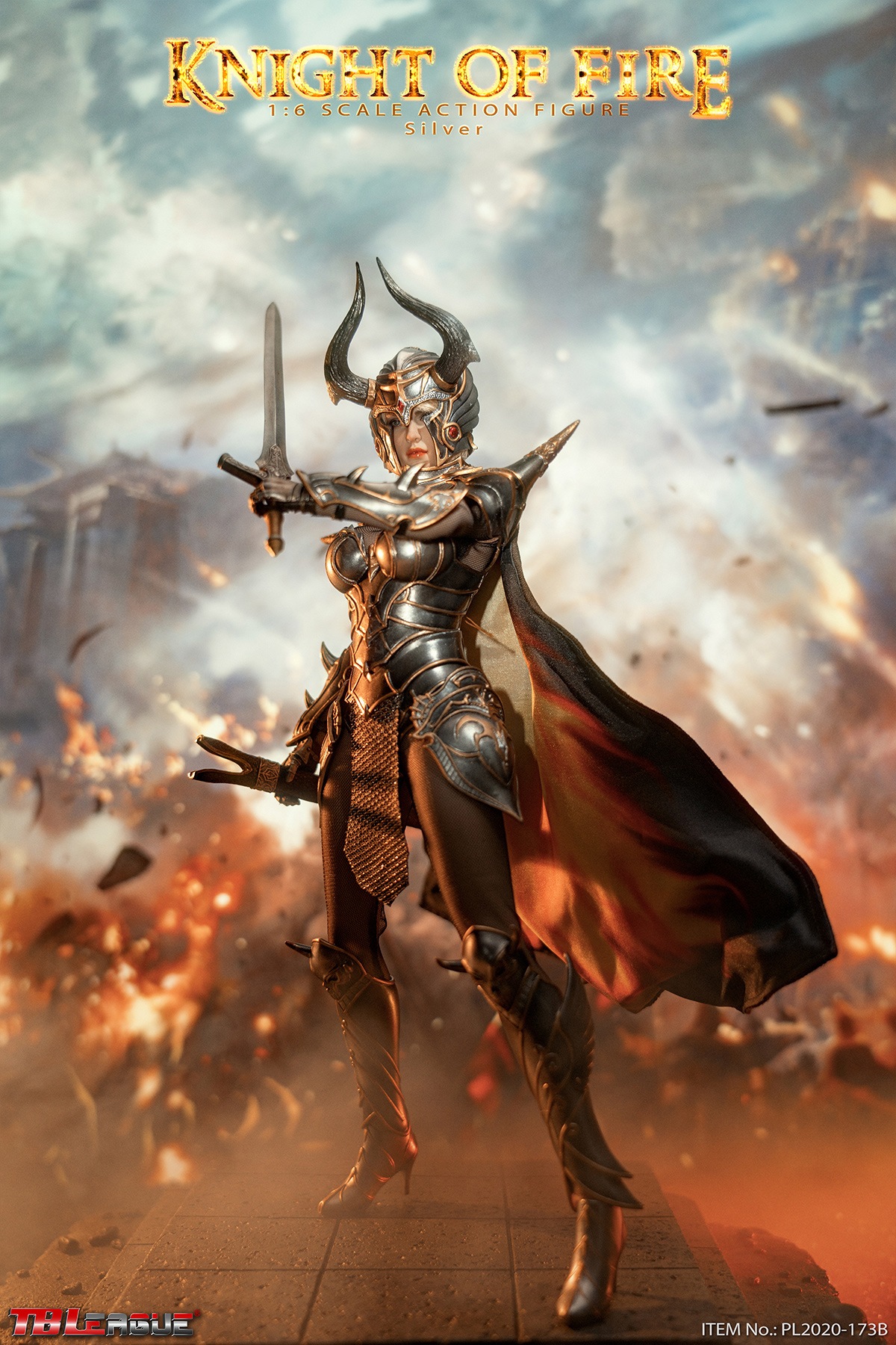  Product image 2 of the product “Knight of Fire-Silver 1/6 Scale Action Figure ”