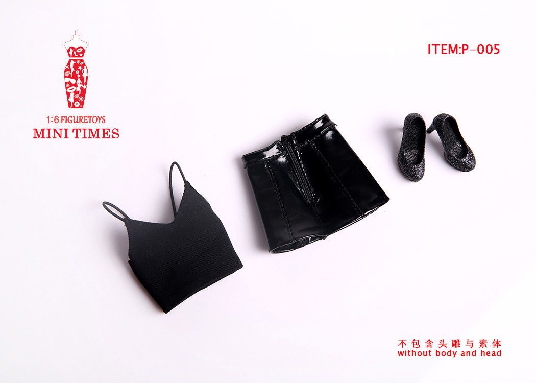  Artikelbild 2 des Artikels “1:6 Black Sexy Halter Bright Leather Skirt “