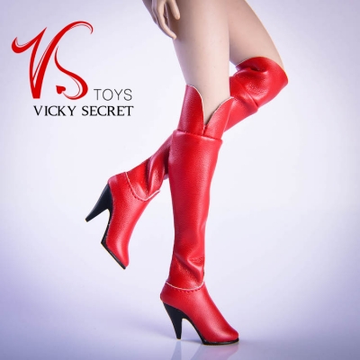  Product image 2 of the product “Female Leather Boots (Red)-1/6 ”
