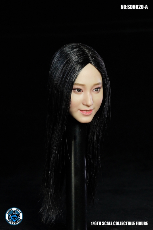  Product image 2 of the product “Asian Head Blk Hair im Maßstab 1:6 ”