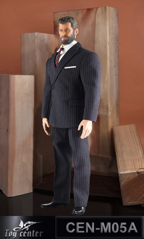  Artikelbild 2 des Artikels “Gentlemen Striped Suit Set (Grey) 1:6 “