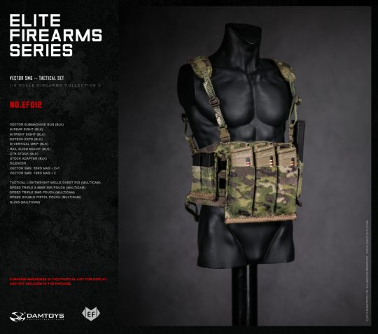  Product image 2 of the product “1/6 Elite Firearms Series 3 - Vector SMG Tactical Set (Blk) ”