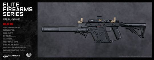  Product image 2 of the product “1/6 Elite Firearms Series 3 - Vector SMG Tactical Set (Blk) ”