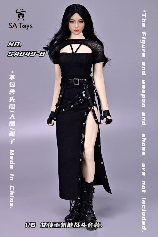  Product image 2 of the product “Female Agent Functional Combat Suit Set (Black)  1/6 ”