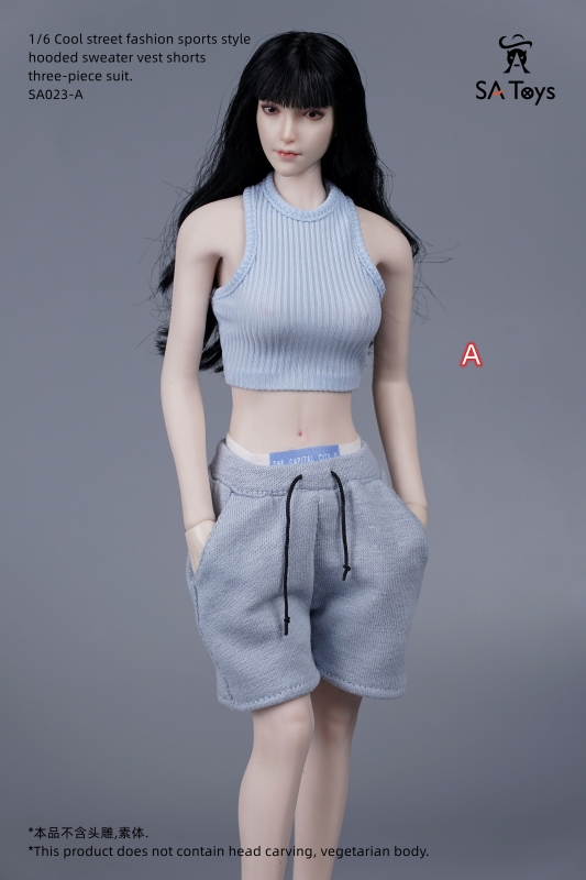  Product image 2 of the product “Female Cool Street Fashion Sports Style Set (Blue) 1:6 ”
