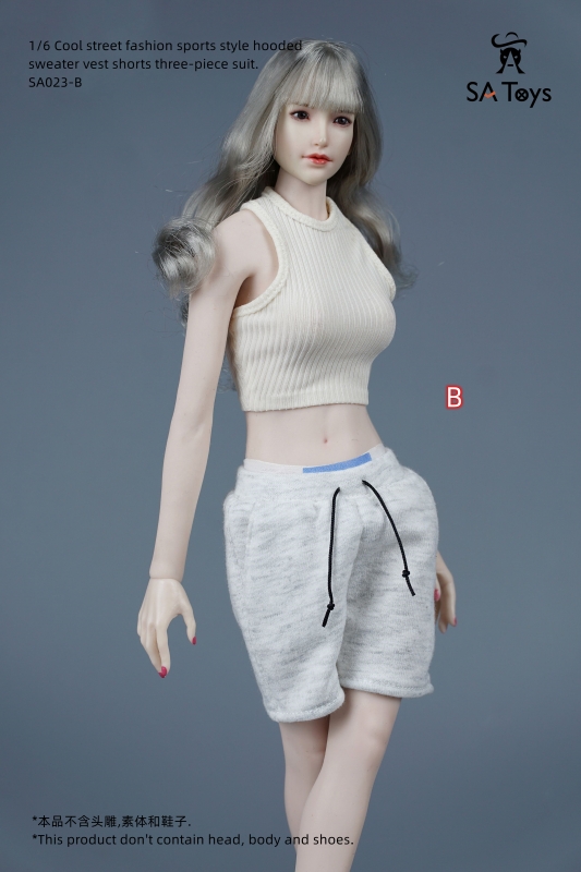 Artikelbild 2 des Artikels “Female Cool Street Fashion Sports Style Set (Grey) 1:6 “