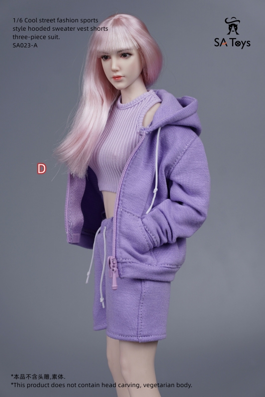  Product image 2 of the product “Female Cool Street Fashion Sports Style Set (Purple) 1:6 ”