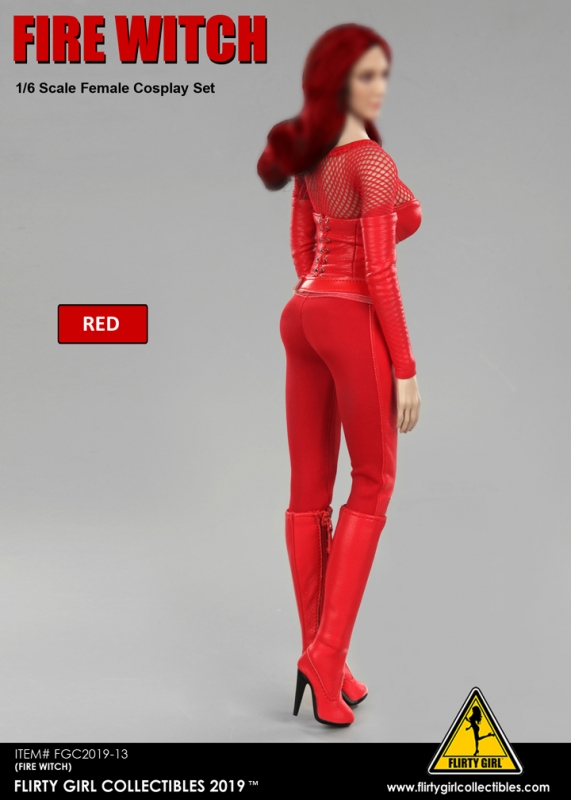  Artikelbild 2 des Artikels “Female Fire Witch Set (Red) im Maßstab 1:6 “