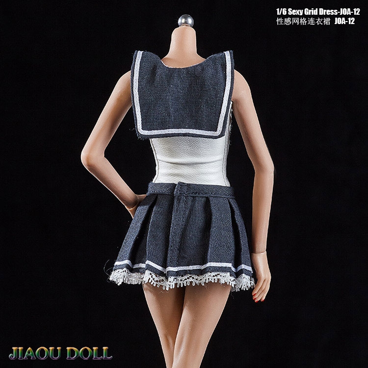  Product image 2 of the product “1/6 Female Sexy Grid Dress (Blue) ”