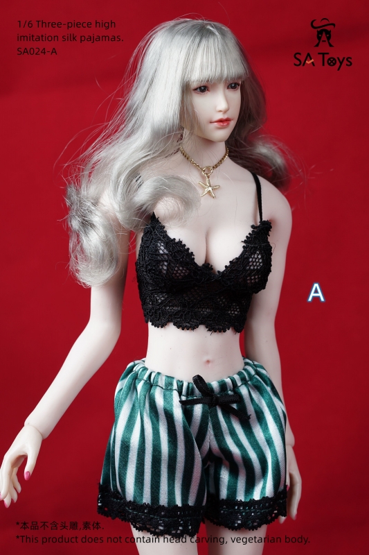  Artikelbild 2 des Artikels “Female Silk Pajama Set (Green) 1:6 “