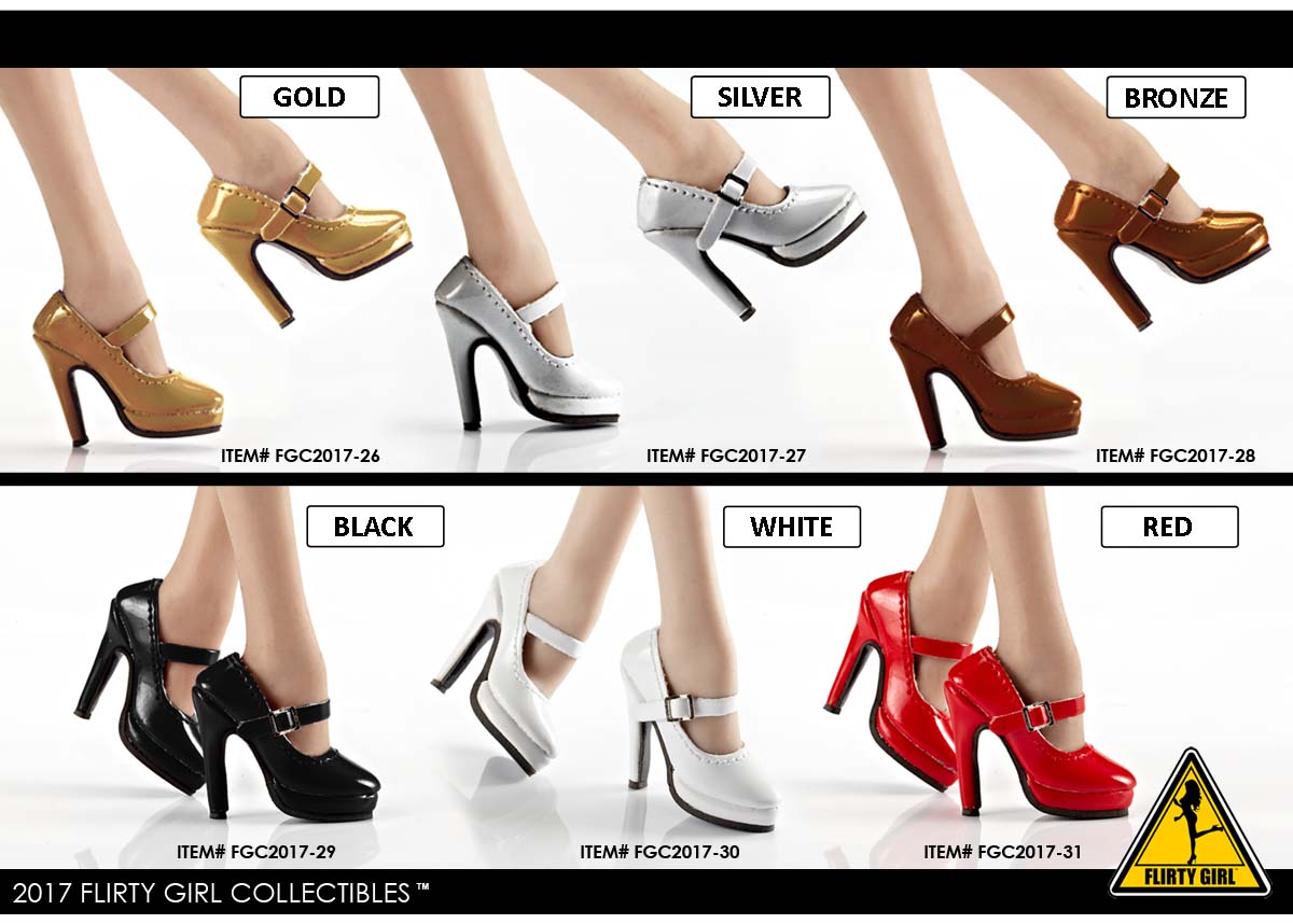  Product image 2 of the product “High Heels RED (Oktober Girl) Kunst-Leder 1/6 ”
