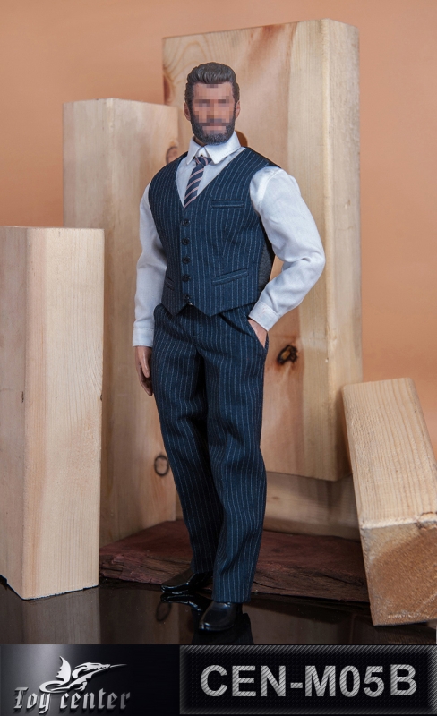  Artikelbild 2 des Artikels “Gentlemen Striped Suit Set (Blue) 1:6 “