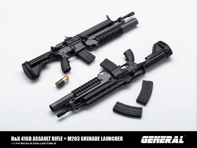  Artikelbild 2 des Artikels “HK416D Assault Rifle with M203 Grenade Launcher (Black) 1:6 “