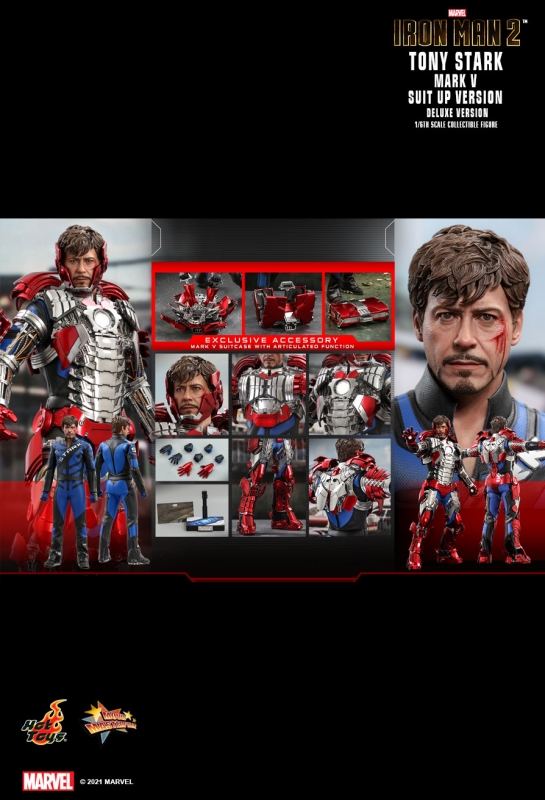  Product image 2 of the product “1/6th scale Tony Stark (Mark V Suit up Version) Collectible Figure (Deluxe Version) ”