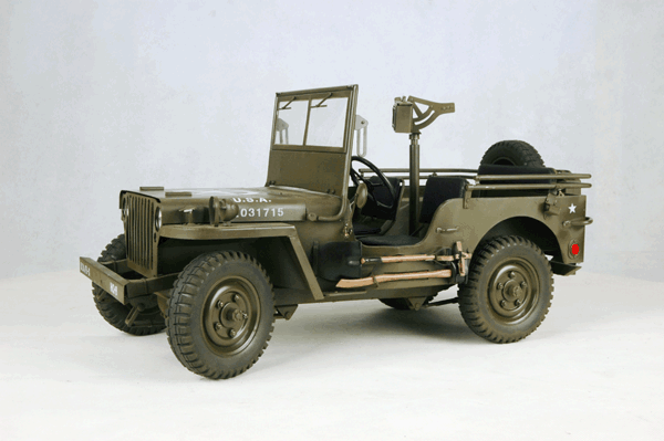  Artikelbild 2 des Artikels “Jeep Willys MB Metal mit Anhänger “