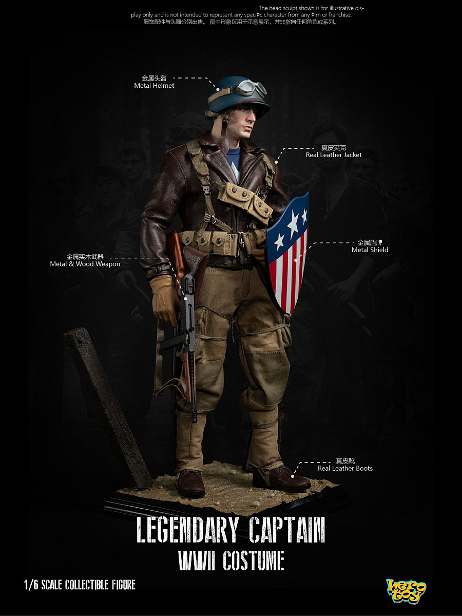  Artikelbild 2 des Artikels “The Legendary Captain - in WWII Costume - Special Edition - in 1/6 scale “