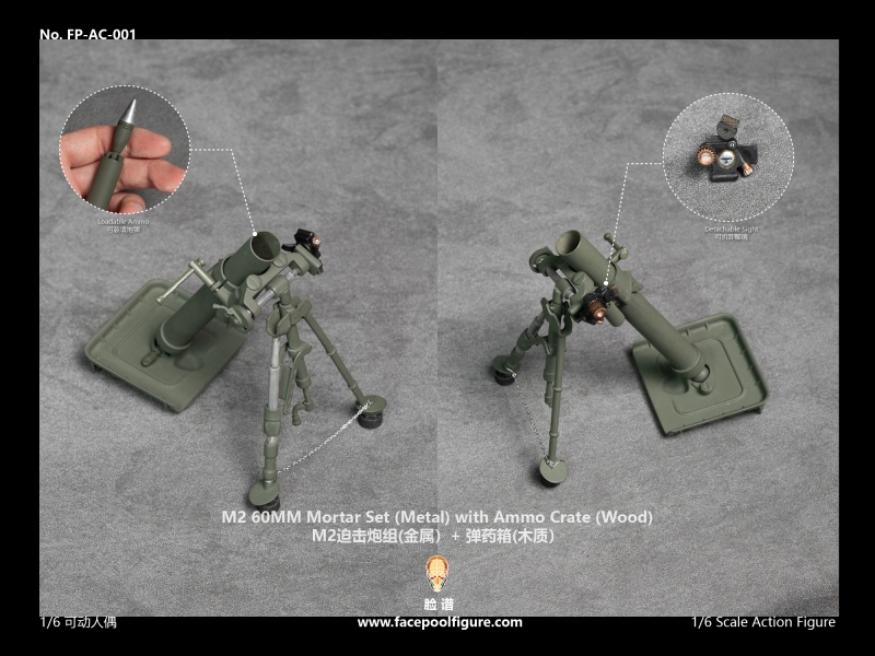  Artikelbild 2 des Artikels “M2 60mm Mortar Set with Ammo Crate Set 1:6 “