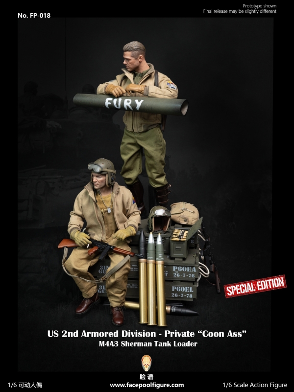  Artikelbild 2 des Artikels “Wardaddy - Fury - Tank Loader - US 2nd Armored Division - in 1/6 scale “