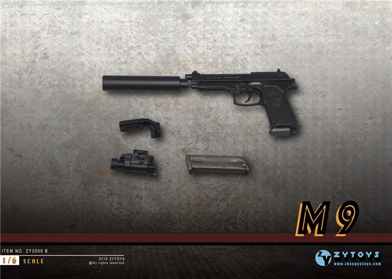  Artikelbild 2 des Artikels “M9 Pistol (Black) Kunststoff im Maßstab 1:6 “
