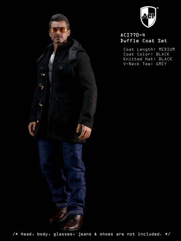  Product image 2 of the product “Medium Duffle Coat Set (Black) Toni 1/6 ”