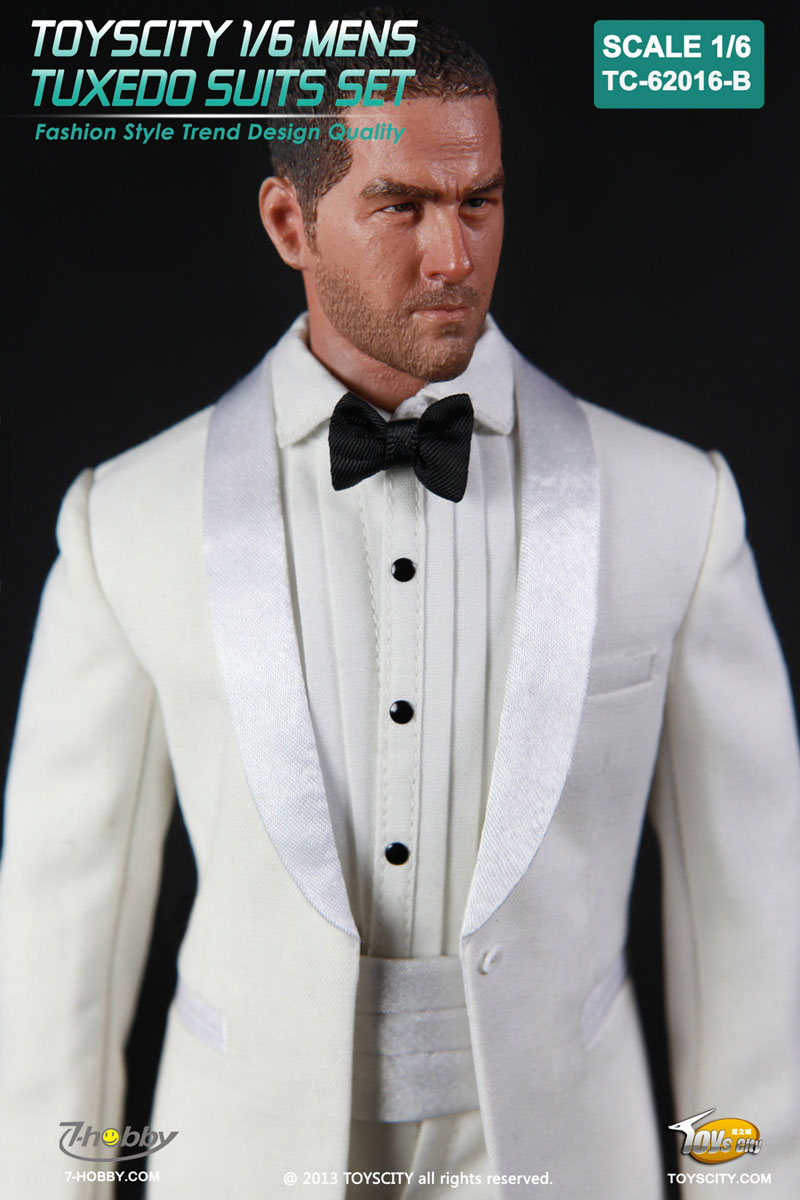  Artikelbild 2 des Artikels “Mens Tuxedo Suits Set weiss 1:6 “