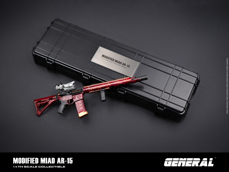  Product image 2 of the product “Modified Miad AR-15 Assault Rifle (Red) mit Case 1/6 ”