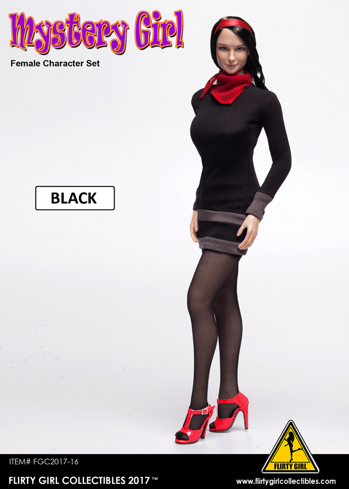  Artikelbild 2 des Artikels “Mystery Girl 2 Set (Black) Maßstab 1:6 mit Kopf “