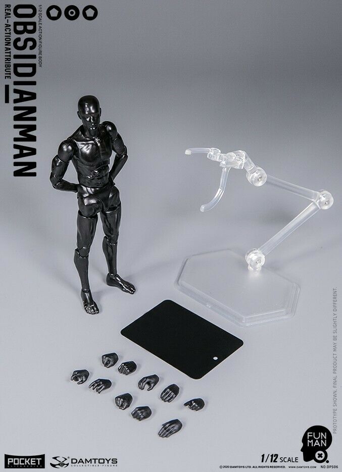  Product image 2 of the product “Funman Series - Obsidianman Male Body (Black) ”