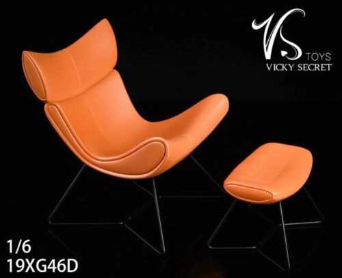  Product image 2 of the product “1/6  Lounge Chair mit Ottoman Orange ”