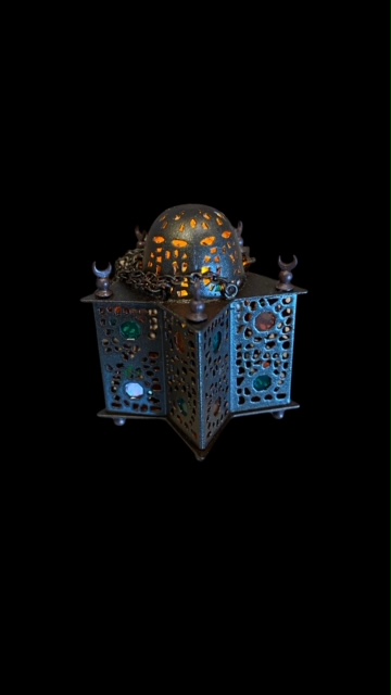  Product image 2 of the product “Diecast LED Light Up Dracula Red lamp (Bronze) 1/6 ”