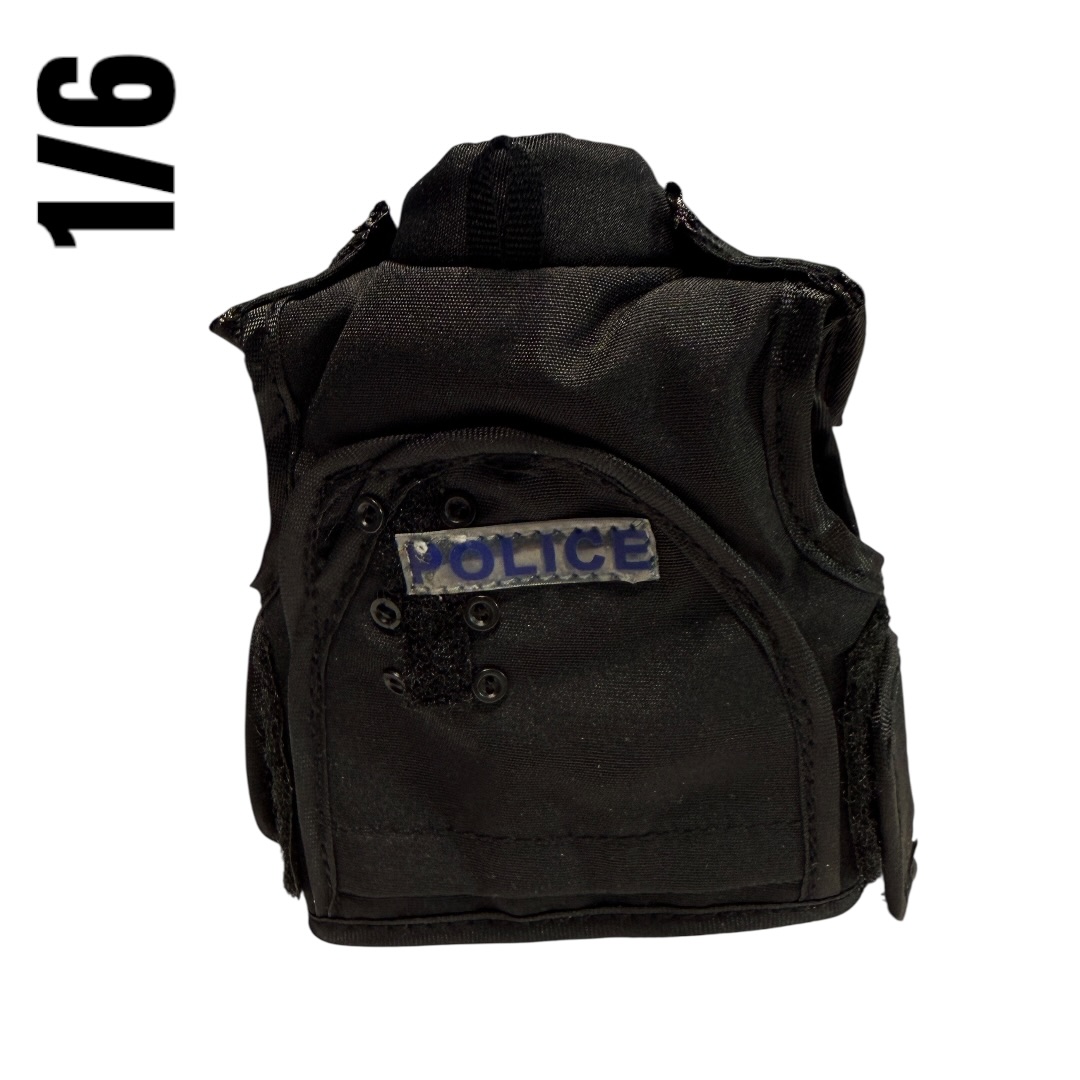  Product image 2 of the product “Police Tactical Vest Black  with radio  1/6 ”