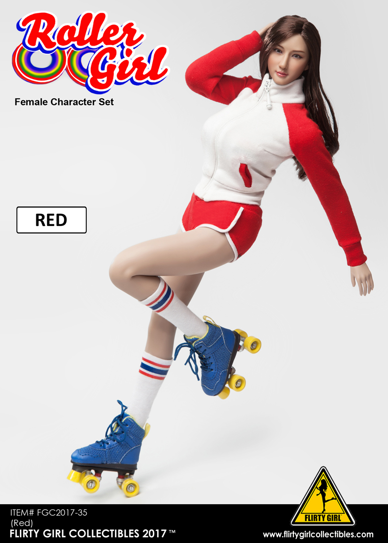  Artikelbild 2 des Artikels “Roller Girl Set (Red) Maßstab 1:6 mit Kopf “