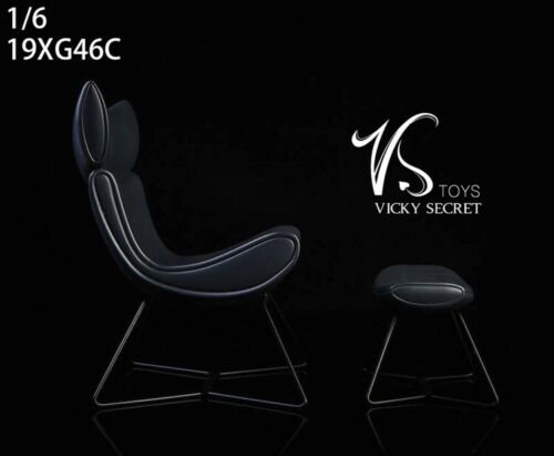  Product image 2 of the product “1/6  Lounge Chair mit Ottoman Black ”
