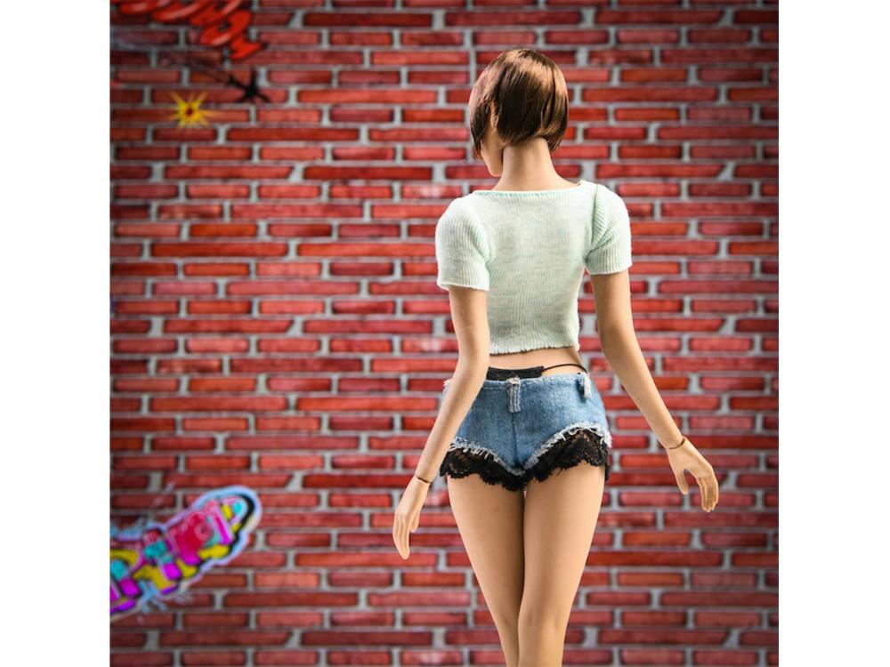  Product image 2 of the product “1/6 Summer Denim Shorts (Green) 1/6 Scale Accessory Set ”