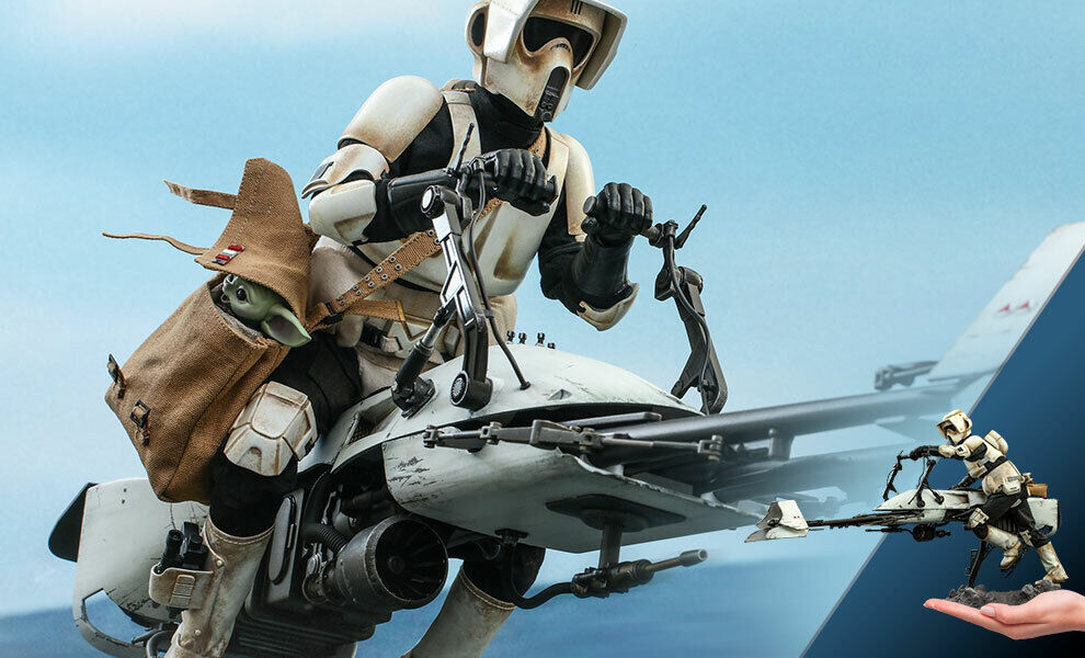  Product image 2 of the product “Star Wars: The Mandalorian - 1/6th scale Scout Trooper and Speeder Bike ”