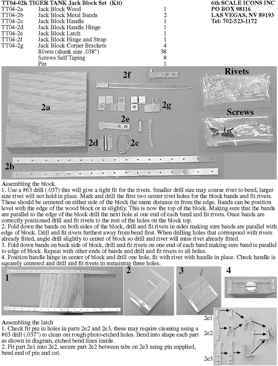  Artikelbild 2 des Artikels “Wagenheber Block Tiger Panzer  Kit 1:6 “