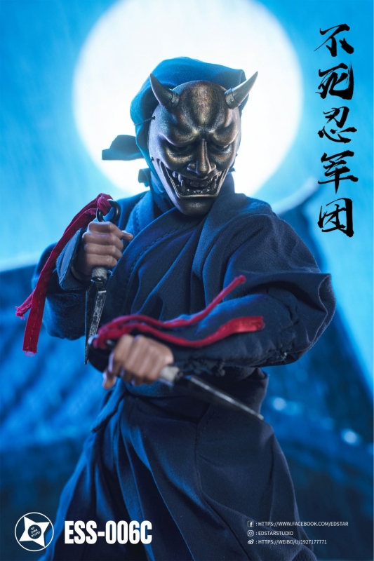  Product image 2 of the product “Undead Ninja Army Clothes and Weapons Set (Blue) 1/6 ”