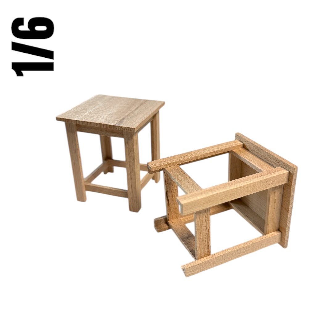  Artikelbild 2 des Artikels “Hocker , braun, 1:6 holz “