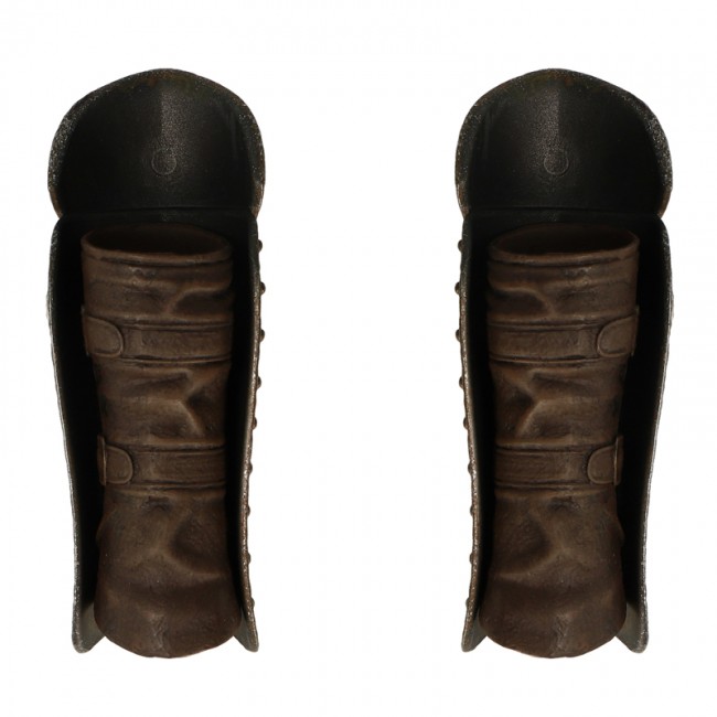  Product image 2 of the product “Worn Diecast Knight Templar Bachelor Leg Armors (Black) 1/6 ”