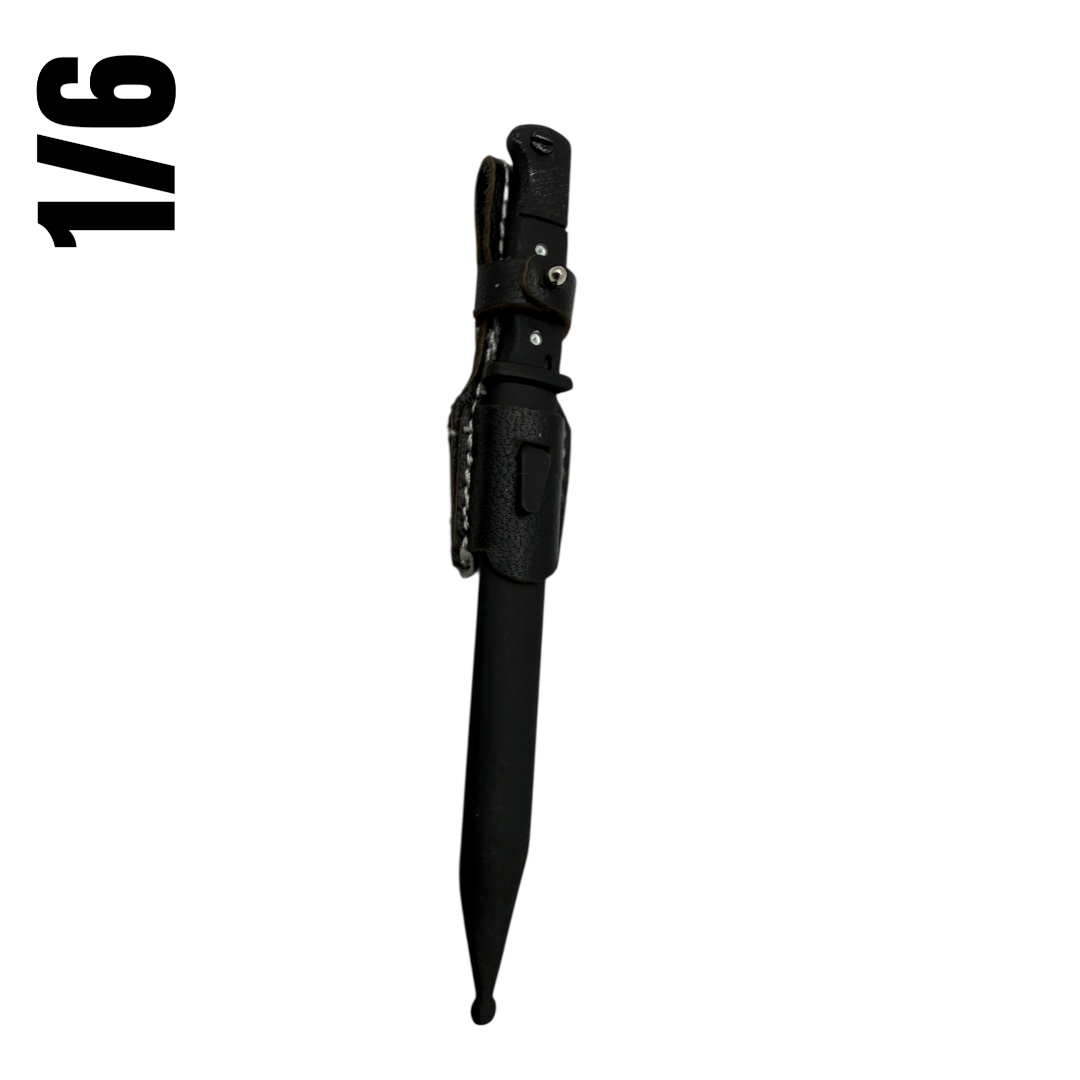  Product image 2 of the product “Diecast Bayonet with Scabbard and Genuine Leather Holder (Black) ”