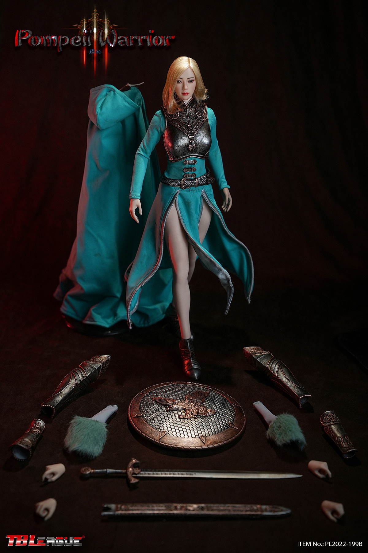  Product image 3 of the product “Pompeii Warrior - Blue 1/6 Scale Action Figure ”