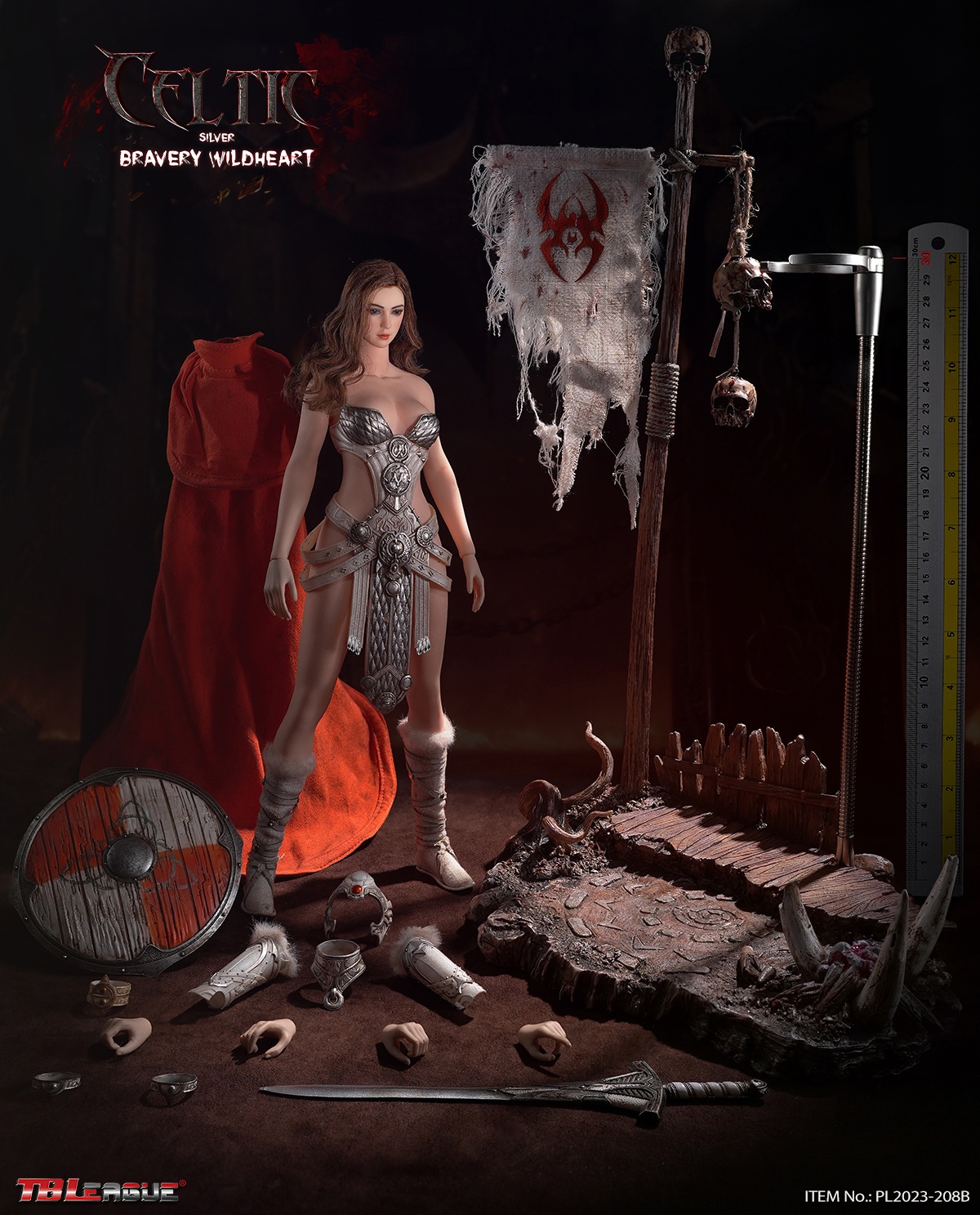  Product image 3 of the product “Celtic Bravery Wildheart-Silver 1/6 Scale Action Figure ”