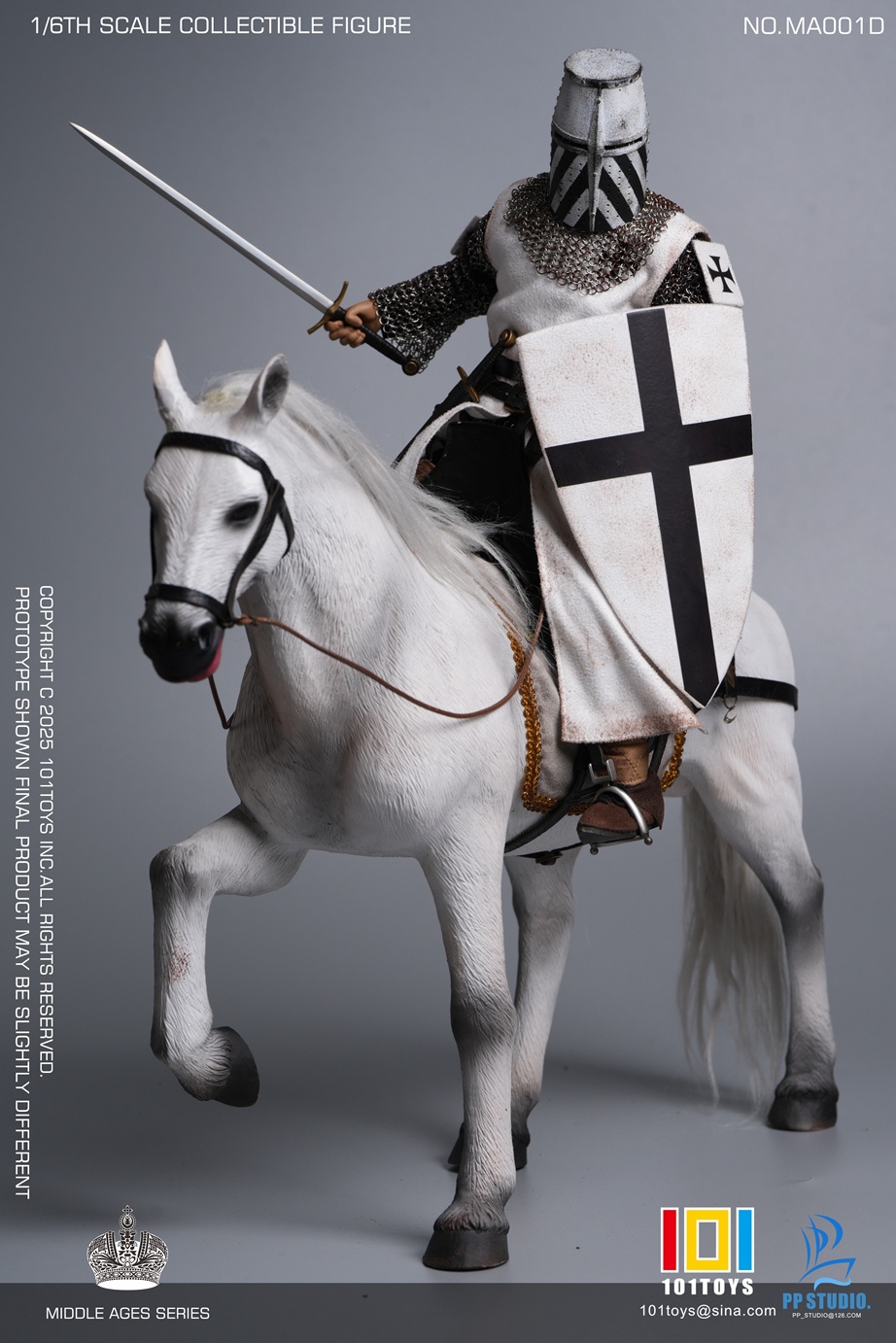  Artikelbild 3 des Artikels “1/6 NO.MA001D Medieval white warhorse “