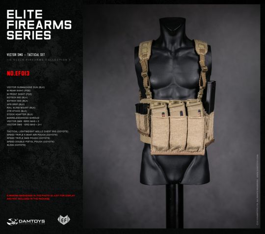  Product image 3 of the product “1/6 Elite Firearms Series 3 - Vector SMG Tactical Set (Blk) ”