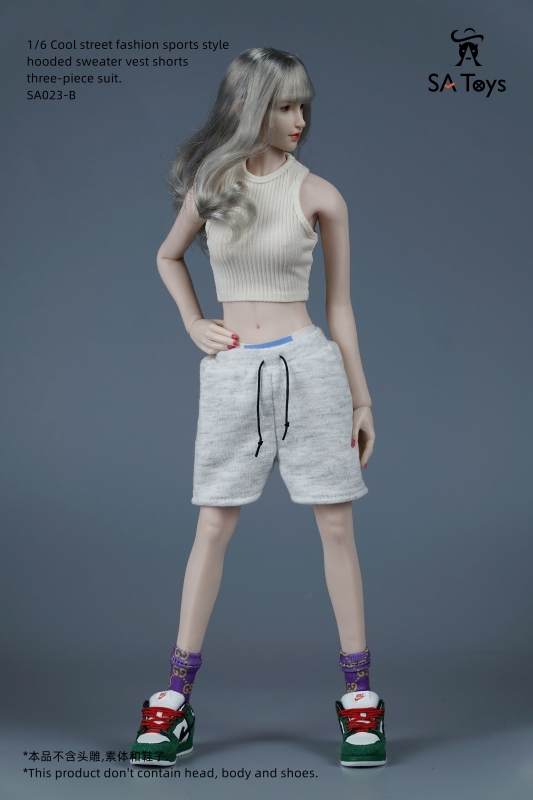  Product image 3 of the product “Female Cool Street Fashion Sports Style Set (Blue) 1:6 ”