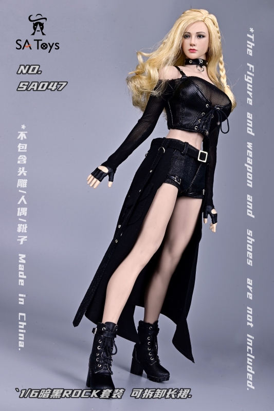  Artikelbild 3 des Artikels “Female Detachable Long Skirt Dark Rock Set (Black) 1:6 “